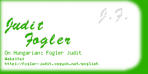 judit fogler business card